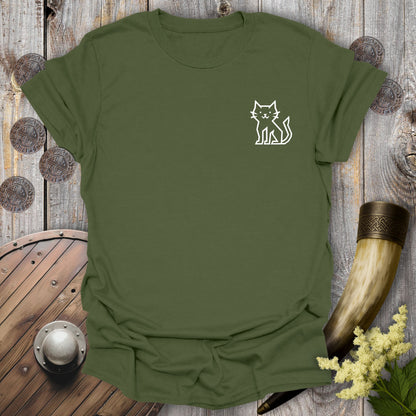 Runestone Cat – Back print Edition Viking T-Shirt