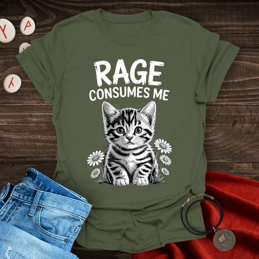 Rage Consumes Me Cat T-shirt