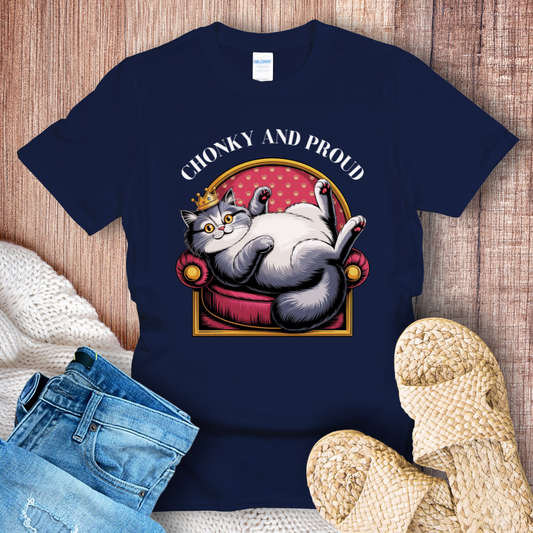 Chonky and Proud Royal Cat T-Shirt