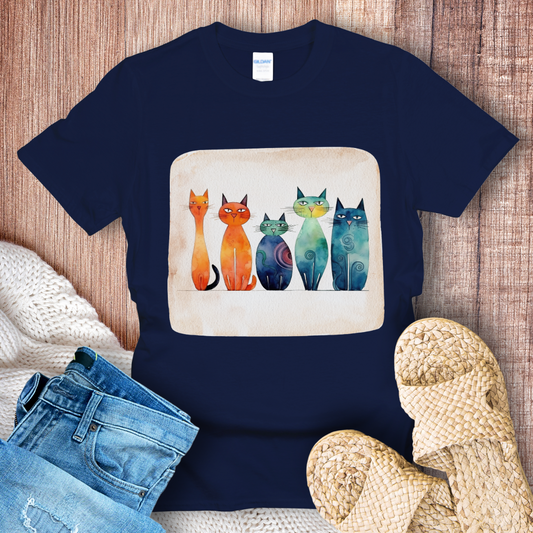 Watercolor Cats T-Shirt