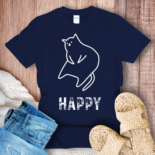 Happy Doodle Cat T-Shirt
