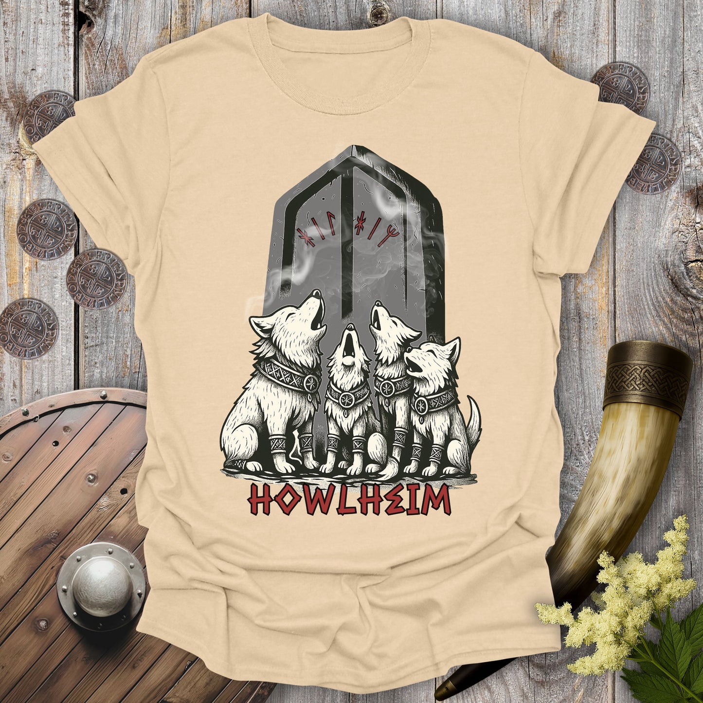 Howlheim Viking Dogs Norse Mythology T-Shirt